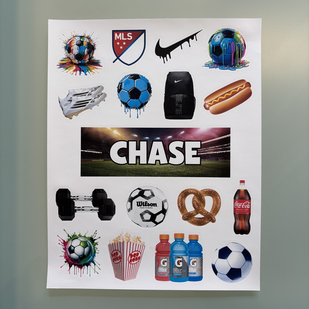 REMOVABLE VINYL STICKER SHEET-SOCCER STADIUM